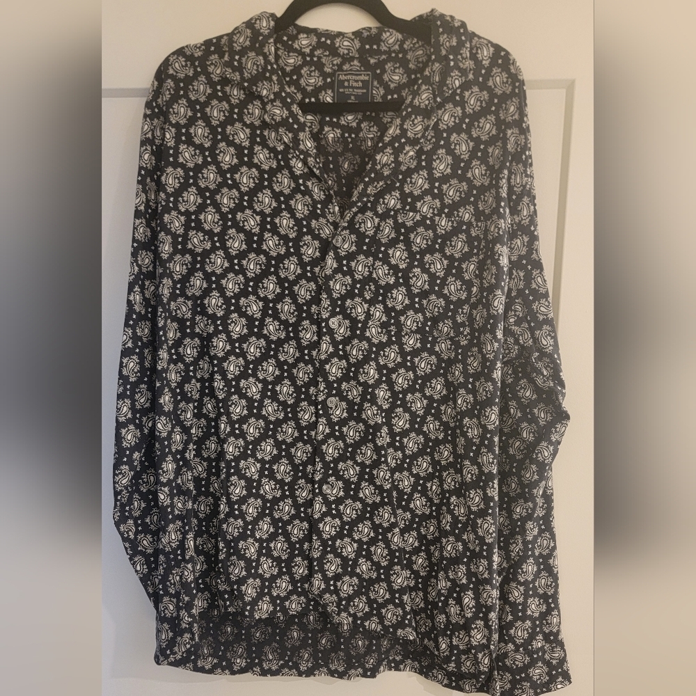Abercrombie & Fitch Black and White Paisley Skirt
